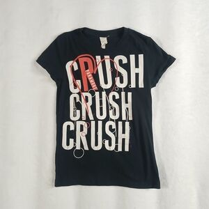 Vintage Paramore CrushCrushCrush Shirt Womens Black Graphic Tee Medium